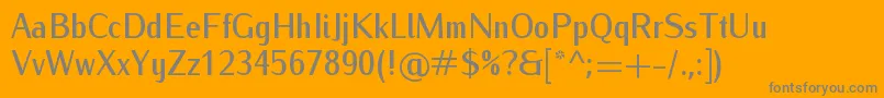 IwonacondmediumRegular Font – Gray Fonts on Orange Background