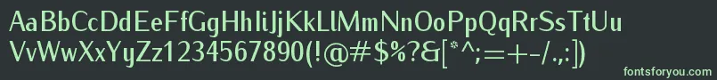 IwonacondmediumRegular Font – Green Fonts on Black Background