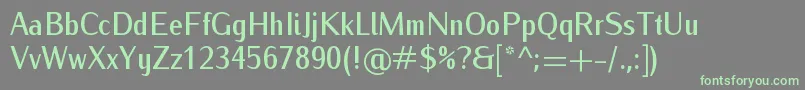 IwonacondmediumRegular Font – Green Fonts on Gray Background