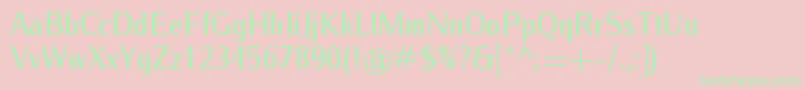 IwonacondmediumRegular Font – Green Fonts on Pink Background