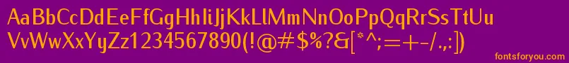 fuente IwonacondmediumRegular – Fuentes Naranjas Sobre Fondo Morado