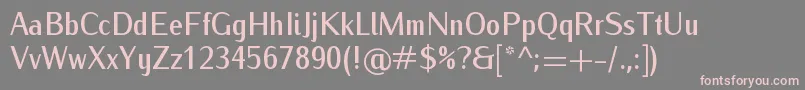 IwonacondmediumRegular Font – Pink Fonts on Gray Background