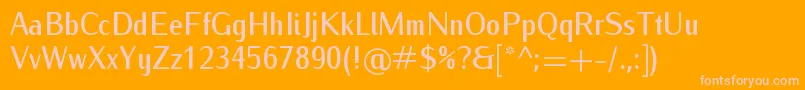 IwonacondmediumRegular Font – Pink Fonts on Orange Background