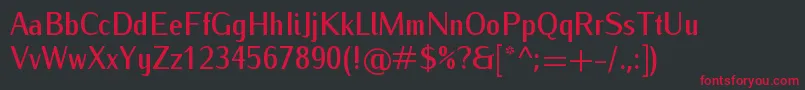 IwonacondmediumRegular Font – Red Fonts on Black Background
