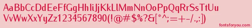 IwonacondmediumRegular Font – Red Fonts on Pink Background