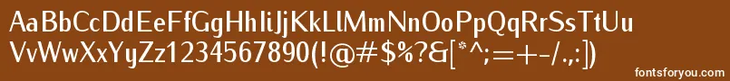 IwonacondmediumRegular Font – White Fonts on Brown Background