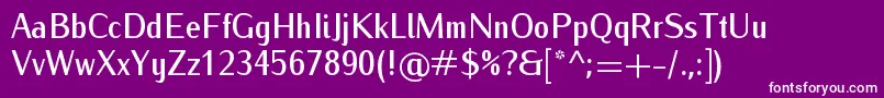 IwonacondmediumRegular Font – White Fonts on Purple Background
