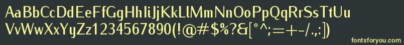 IwonacondmediumRegular Font – Yellow Fonts on Black Background
