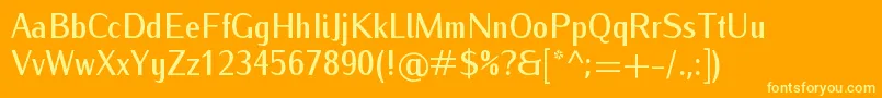 IwonacondmediumRegular Font – Yellow Fonts on Orange Background