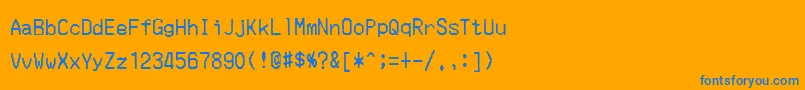MerchantCopy Font – Blue Fonts on Orange Background