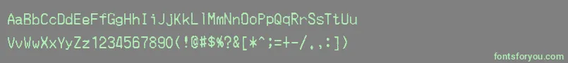 MerchantCopy Font – Green Fonts on Gray Background