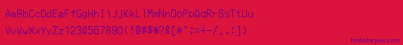 MerchantCopy Font – Purple Fonts on Red Background
