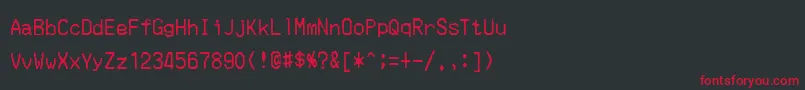MerchantCopy Font – Red Fonts on Black Background