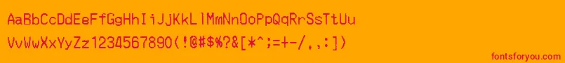 MerchantCopy Font – Red Fonts on Orange Background