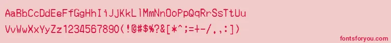 MerchantCopy Font – Red Fonts on Pink Background