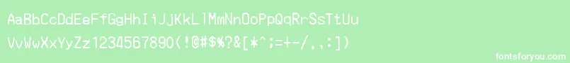 MerchantCopy Font – White Fonts on Green Background