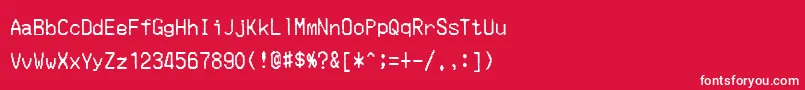 フォントMerchantCopy – 赤い背景に白い文字