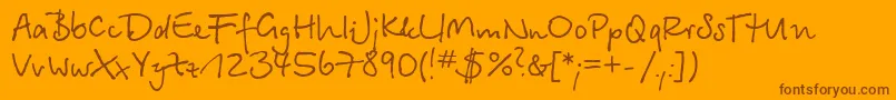 Bts Font – Brown Fonts on Orange Background
