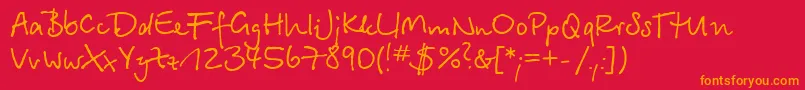 Bts Font – Orange Fonts on Red Background