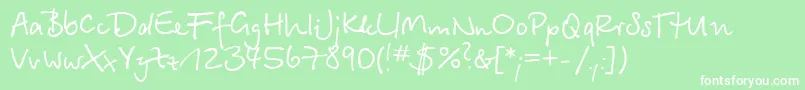 Bts Font – White Fonts on Green Background