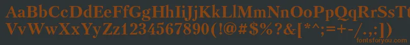 PetersburgattBold-fontti – ruskeat fontit mustalla taustalla
