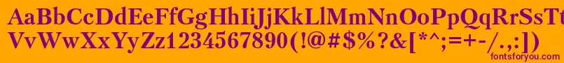 PetersburgattBold Font – Purple Fonts on Orange Background