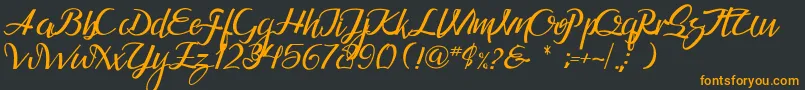 Guarddillatypefacedemo Font – Orange Fonts on Black Background