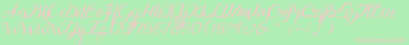 Guarddillatypefacedemo Font – Pink Fonts on Green Background