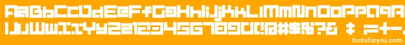 D3mouldism Font – White Fonts on Orange Background