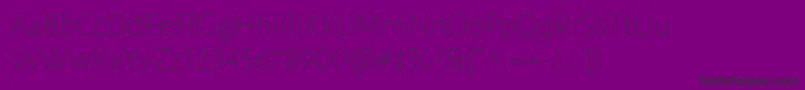 Czcionka LunasansThin – czarne czcionki na fioletowym tle