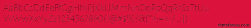 LunasansThin Font – Black Fonts on Red Background