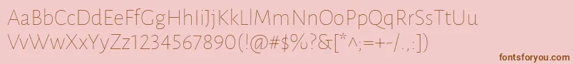 Шрифт LunasansThin – коричневые шрифты на розовом фоне