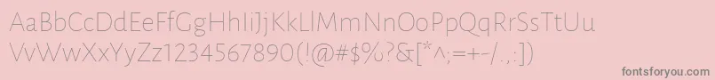 フォントLunasansThin – ピンクの背景に灰色の文字