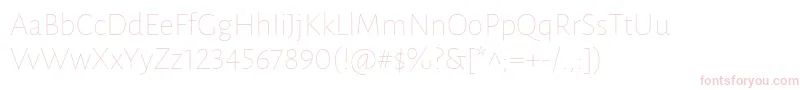 フォントLunasansThin – 白い背景にピンクのフォント