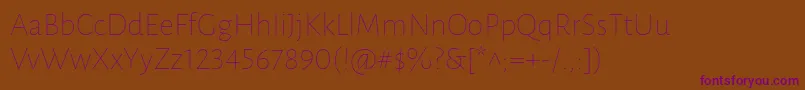 Шрифт LunasansThin – фиолетовые шрифты на коричневом фоне