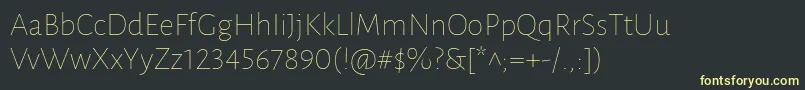 fuente LunasansThin – Fuentes Amarillas Sobre Fondo Negro
