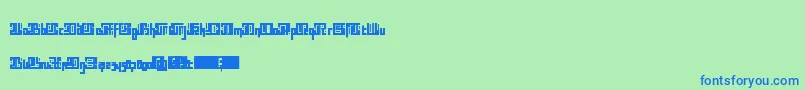 Blocktur Font – Blue Fonts on Green Background