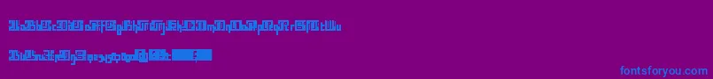 Blocktur Font – Blue Fonts on Purple Background