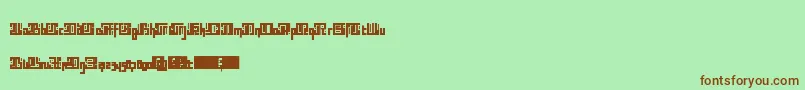 Blocktur Font – Brown Fonts on Green Background