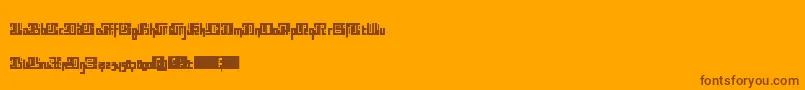 Blocktur Font – Brown Fonts on Orange Background