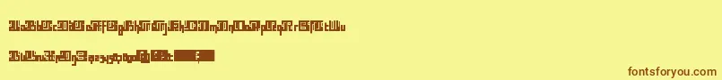 Blocktur Font – Brown Fonts on Yellow Background