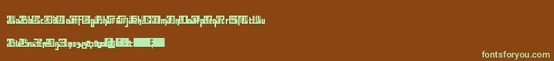 Blocktur Font – Green Fonts on Brown Background