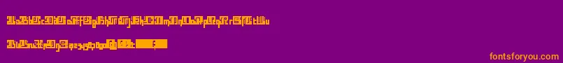 Blocktur Font – Orange Fonts on Purple Background