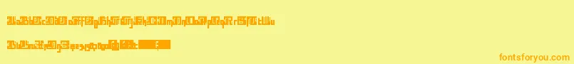 Blocktur Font – Orange Fonts on Yellow Background