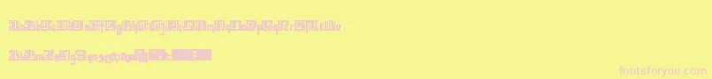 Шрифт Blocktur – розовые шрифты на жёлтом фоне