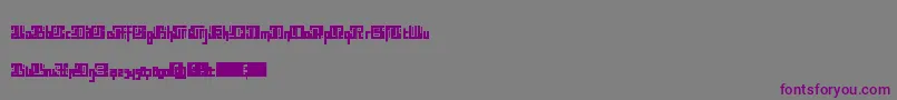 フォントBlocktur – 紫色のフォント、灰色の背景