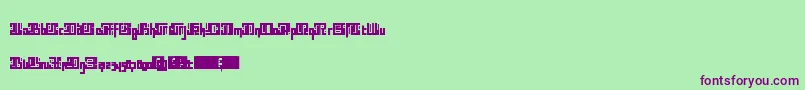 Blocktur Font – Purple Fonts on Green Background