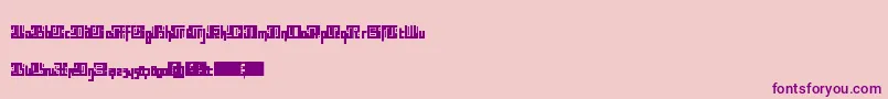 Blocktur Font – Purple Fonts on Pink Background