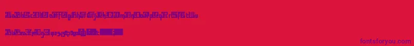 Blocktur Font – Purple Fonts on Red Background