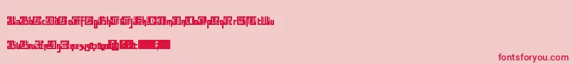 Blocktur Font – Red Fonts on Pink Background